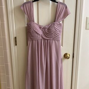 Brody grey bridesmaid dress- hemmed but was wearing 3 inches heels
